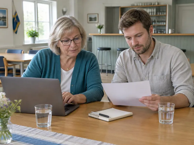 Illustrativ bild av en kassör och styrelsemedlem som följer upp föreningens ekonomi